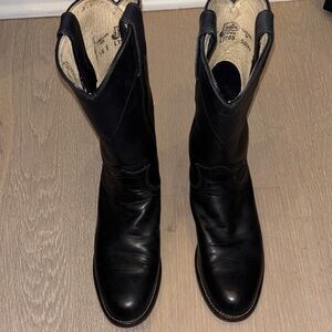 Justin Boots 5.5 Black Leather Western Boots Women